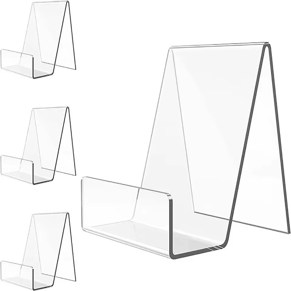 Clear Acrylic Book Stand Holder - 4pcs Acrylic Book Stand Book Holder