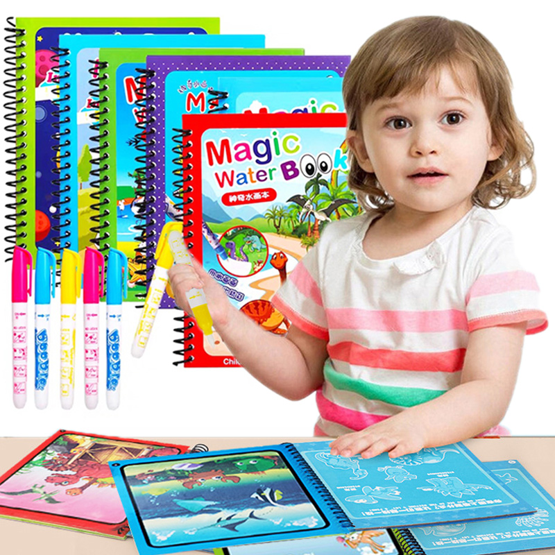 Reusable Water Magic Coloring Book - Montessori Toys Reusable Coloring Book Magic