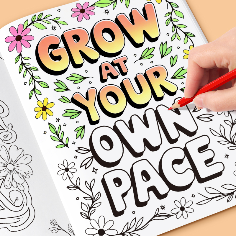 Adult Coloring Book Stress Relief - 32 Pages Mental Health Coloring Book