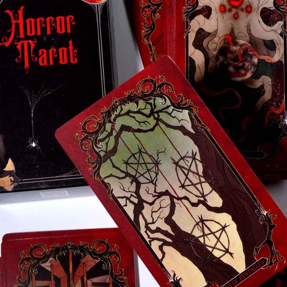 Tarot Deck With Guidebook - 10.3*6cm Horror Tarot Deck Card Game