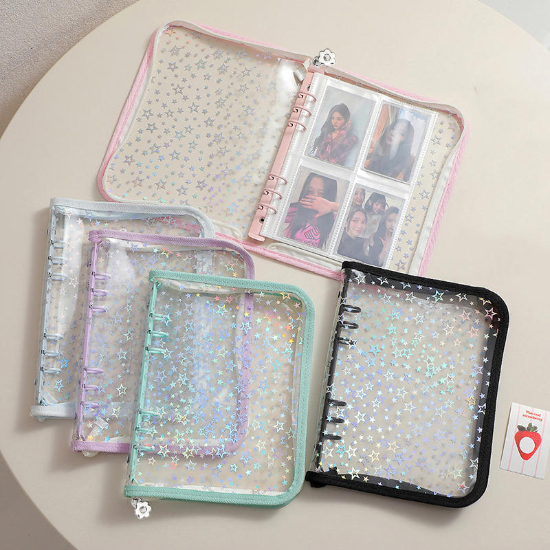 Stationery Books - A5/A6/A7 Star Zipper Binder Photocards Girl