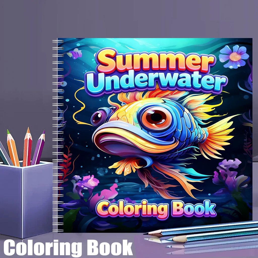 Adult Coloring Book Stress Relief - Summer Underwater Coloring Book for Adults,