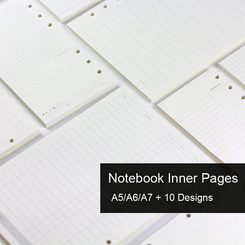 A5 Spiral Dotted Grid Notebook - A5 A6A7 45 Sheets Loose Leaf