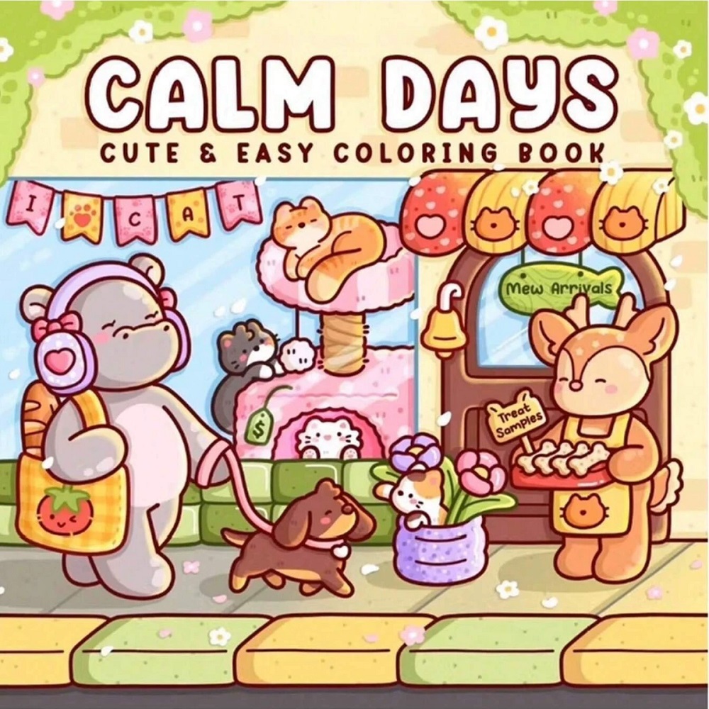 Adult Coloring Book Stress Relief - Cute Animal Stress Relief Coloring Book