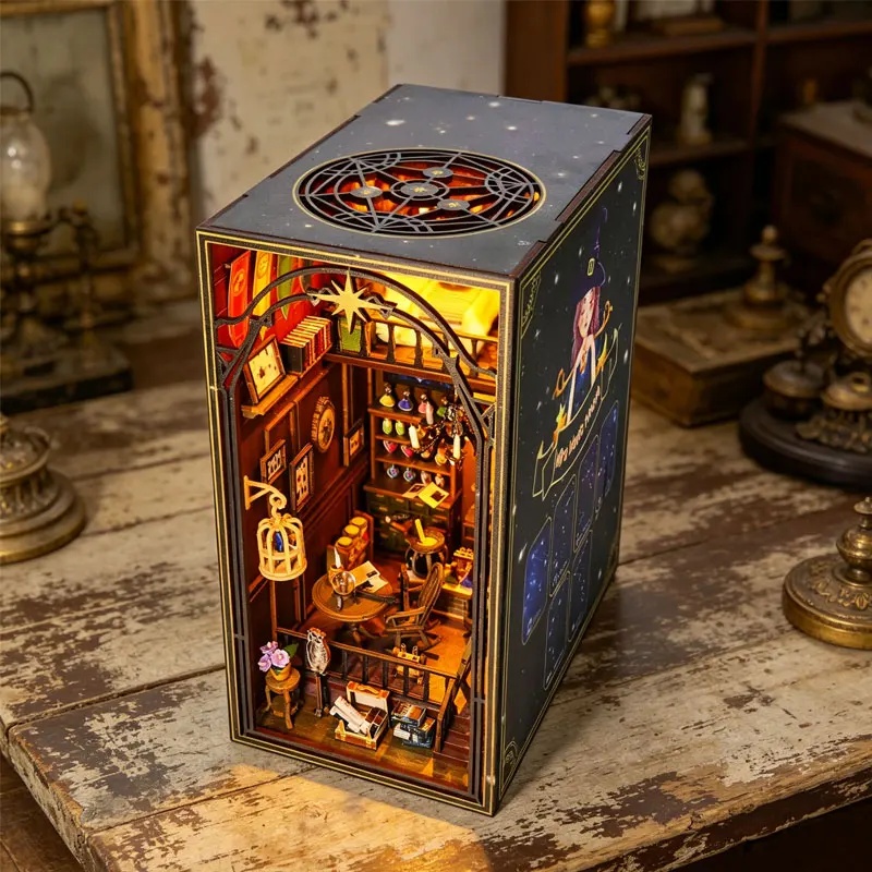 Diy Wooden Book Nook Kit Shelf Insert - DIY Book Nook Shelf Insert Kit