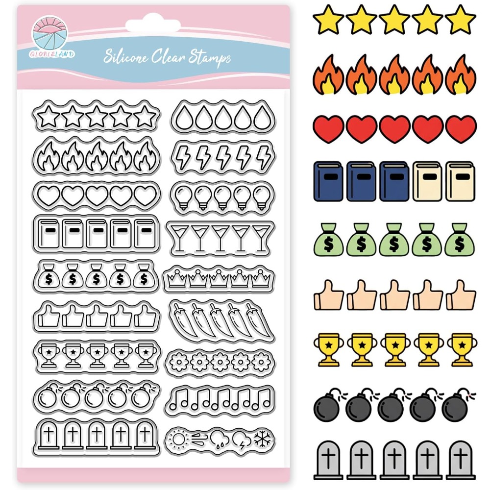 Blank Sheet Music Notebook - Star Ratings Clear Stamps for Cards