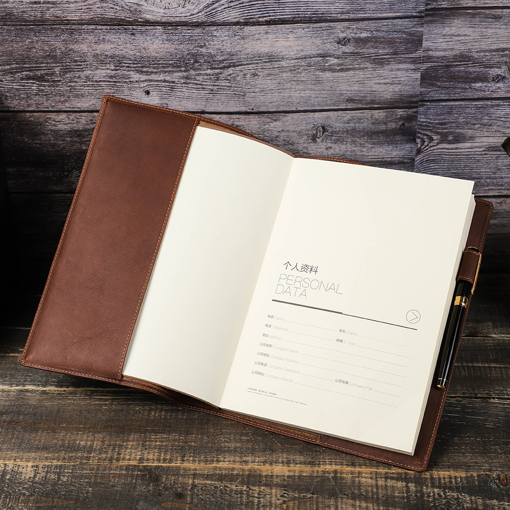 Stationery Books - Retro Genuine Leather Book Cover Sleeve