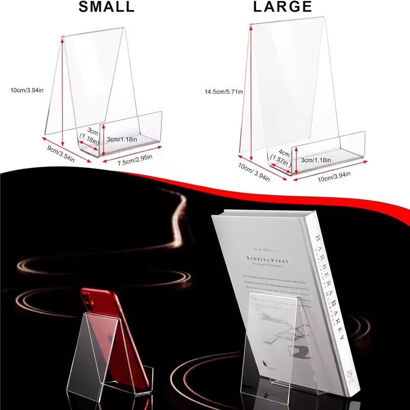 4pcs Acrylic Book Stand Book H - огляд і ціна Clear Acrylic Book Stand Holder