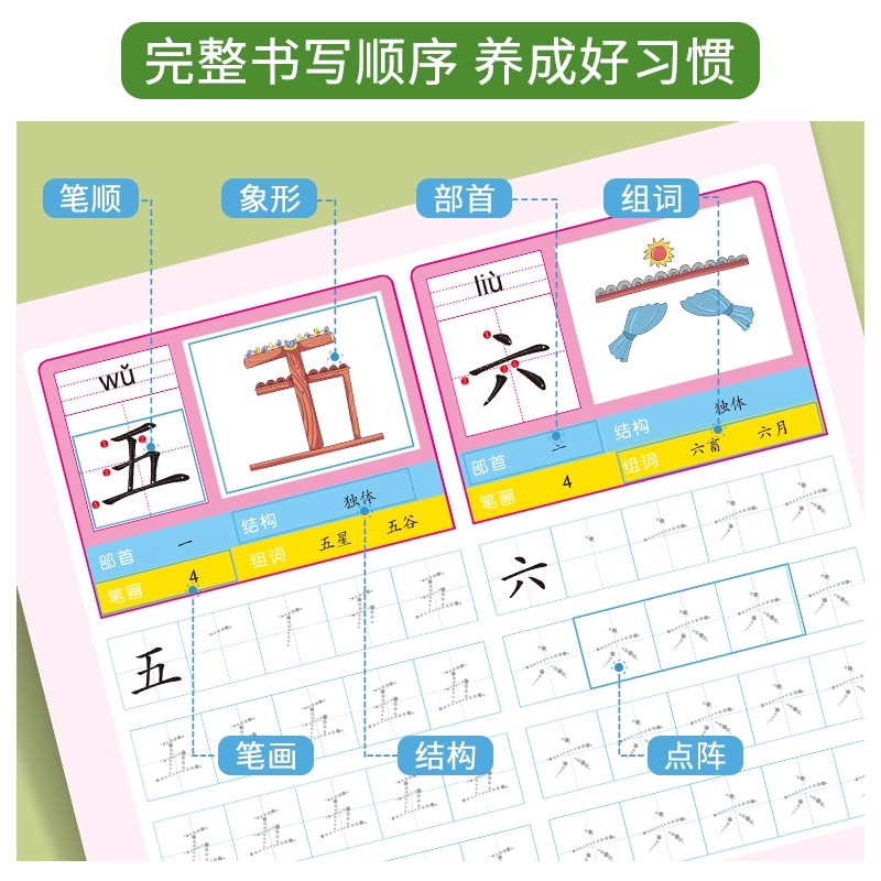 2 Books Preschool 800 Chinese  - огляд і ціна Chinese Calligraphy Practice Book