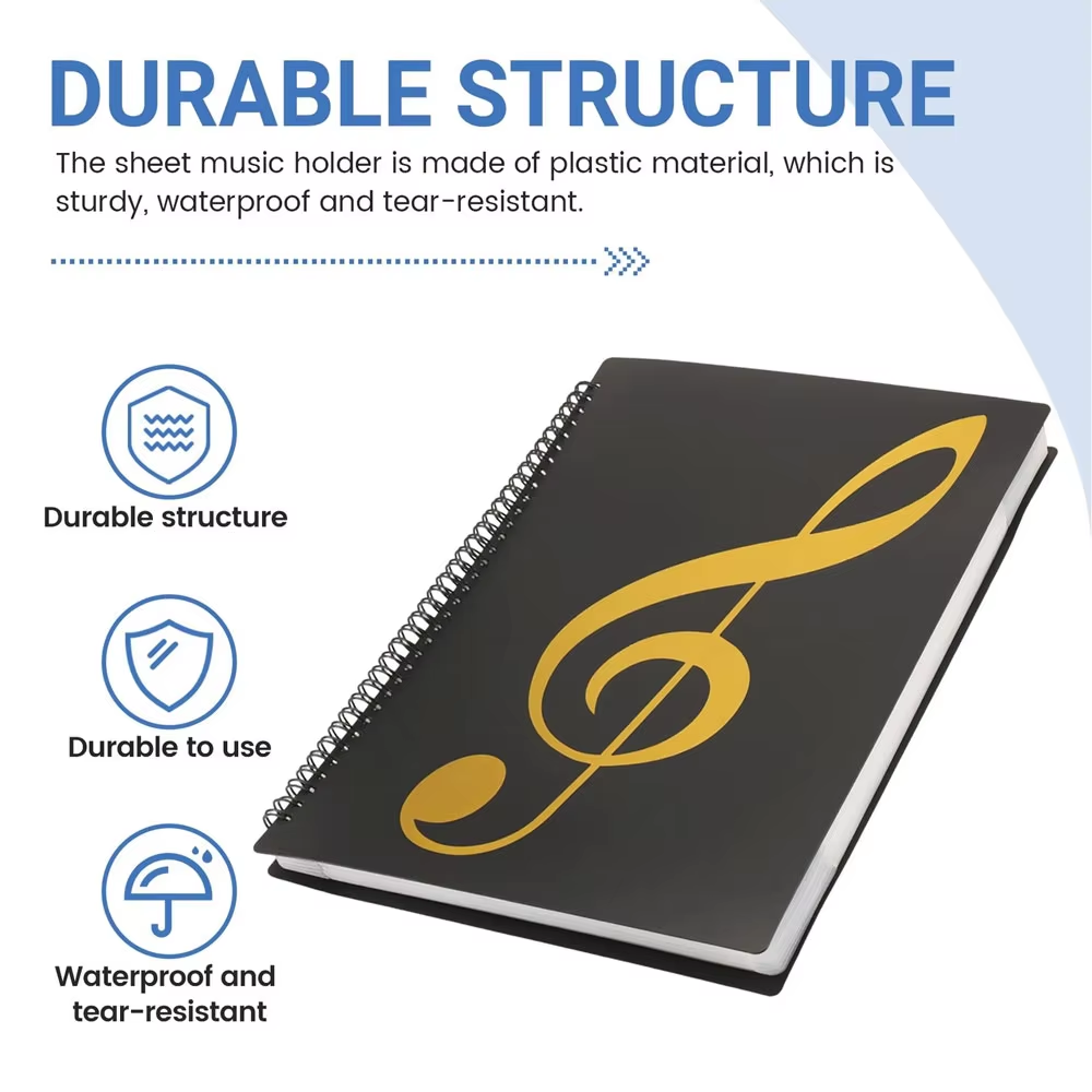 Flexible 40 Pages Piano Music  - огляд і ціна Blank Sheet Music Notebook