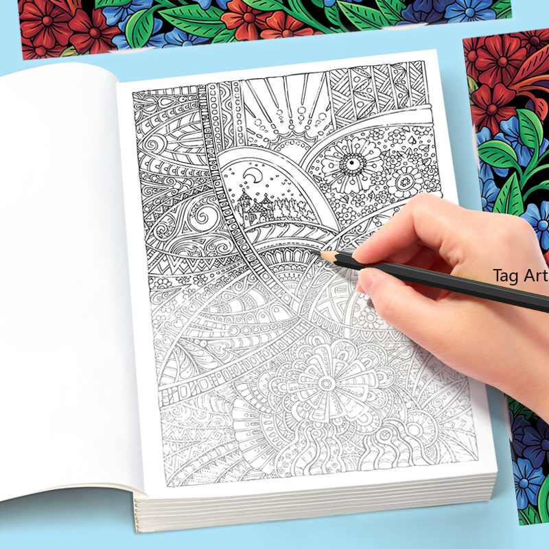 Adult Meditation, Stress Relie - огляд і ціна Adult Coloring Book Stress Relief