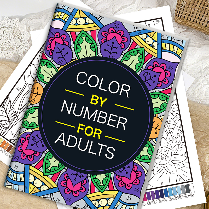 Color by Number for Adults Col - огляд і ціна Adult Coloring Book Stress Relief