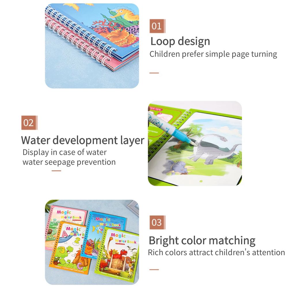 Magical Book Water Drawing Mon - огляд і ціна Reusable Water Magic Coloring Book