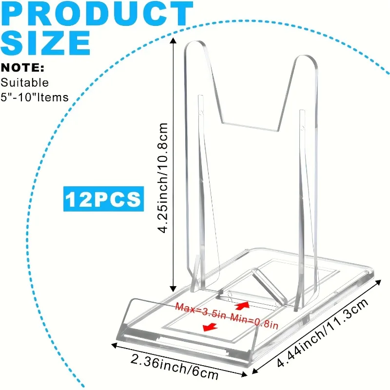 5/12pcs Clear Acrylic Display  - огляд і ціна Clear Acrylic Book Stand Holder