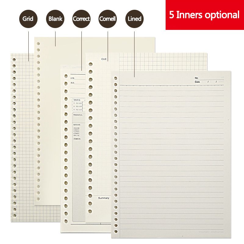 A5 B5 Line Grid 20Holes Loose- - огляд і ціна A5 Spiral Dotted Grid Notebook
