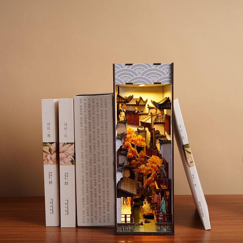 DIY Book Nook Insert Shelf Kit - огляд і ціна Diy Wooden Book Nook Kit Shelf Insert