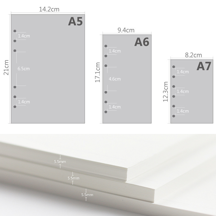 A5 A6A7 45 Sheets Loose Leaf N - огляд і ціна A5 Spiral Dotted Grid Notebook