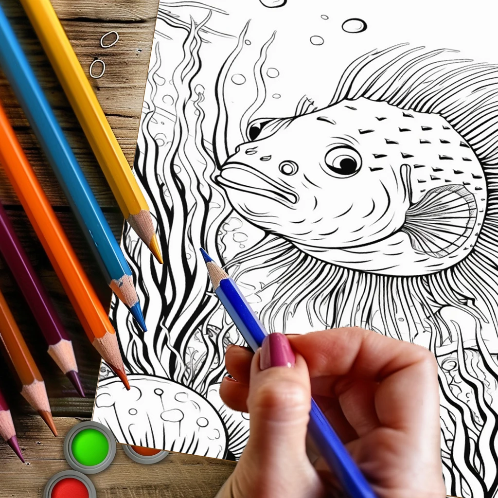 Summer Underwater Coloring Boo - огляд і ціна Adult Coloring Book Stress Relief