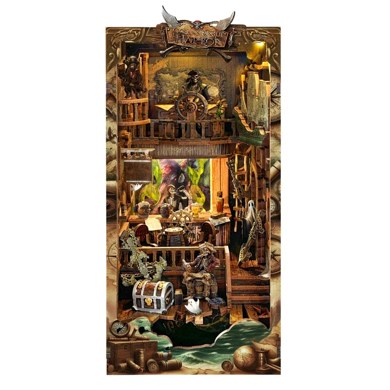 Miniature DIY Wooden New World - огляд і ціна Diy Wooden Book Nook Kit Shelf Insert