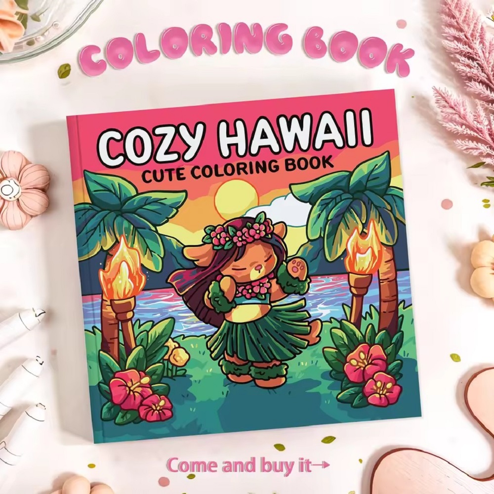 Cozy Nawaii Cute Adult Colorin - огляд і ціна Adult Coloring Book Stress Relief