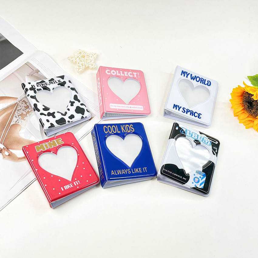 Korean INS Cow Hollow Heart 3  - огляд і ціна Kpop Photo Card Binder 3 Inch