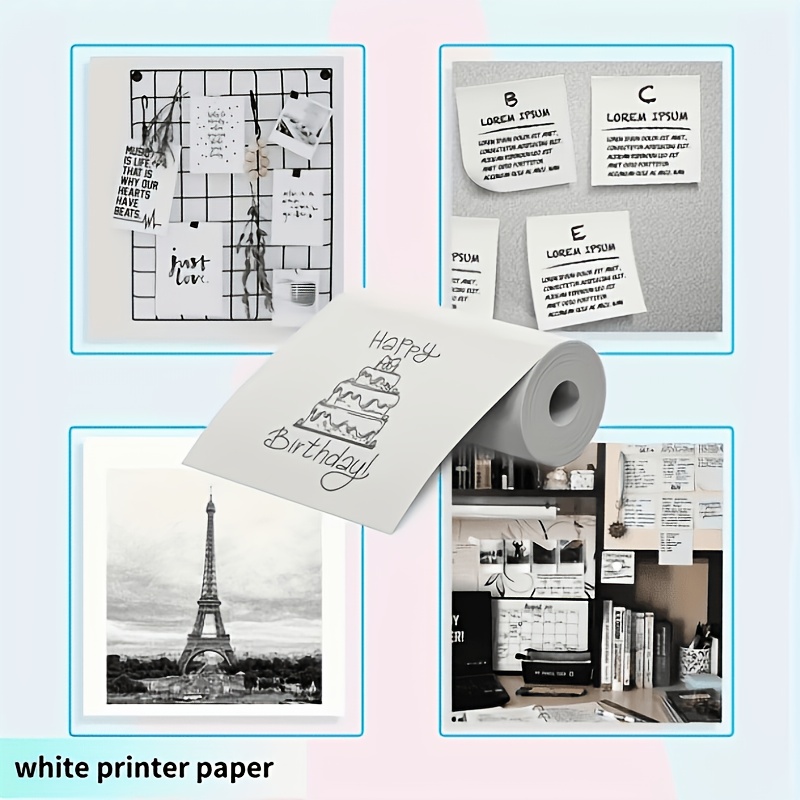 13 Rolls 57x25mm Mini Thermal  - огляд і ціна Mini Pocket Thermal Printer Paper Roll