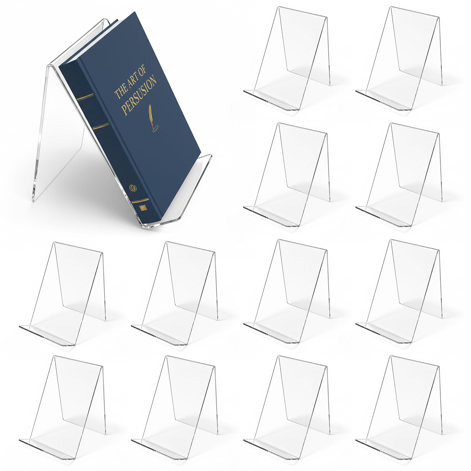 12 Pack Acrylic Book Stand,  C - огляд і ціна Clear Acrylic Book Stand Holder