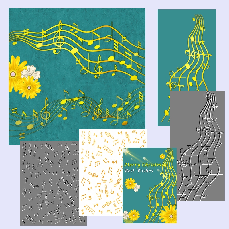 Hot Foil Plate Flowing Notes M - огляд і ціна Blank Sheet Music Notebook