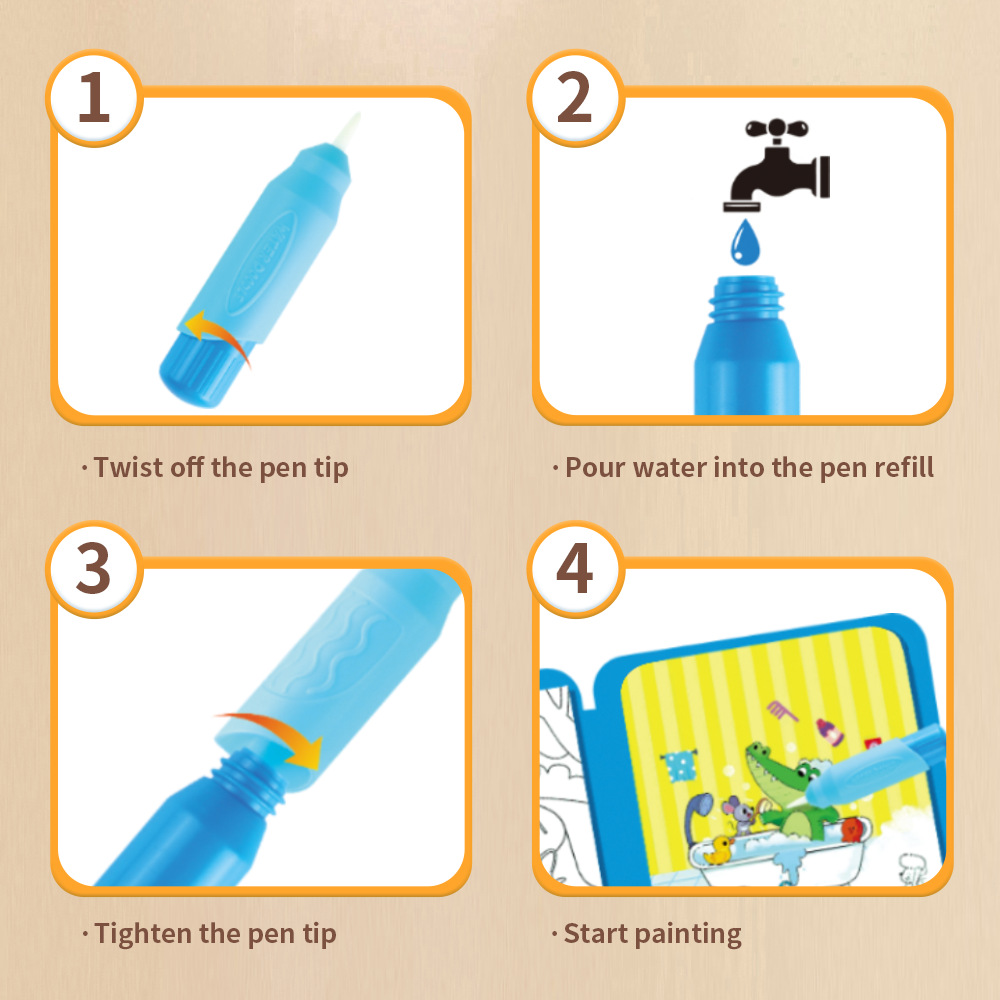 Magic Water Painting Book Reus - огляд і ціна Reusable Water Magic Coloring Book