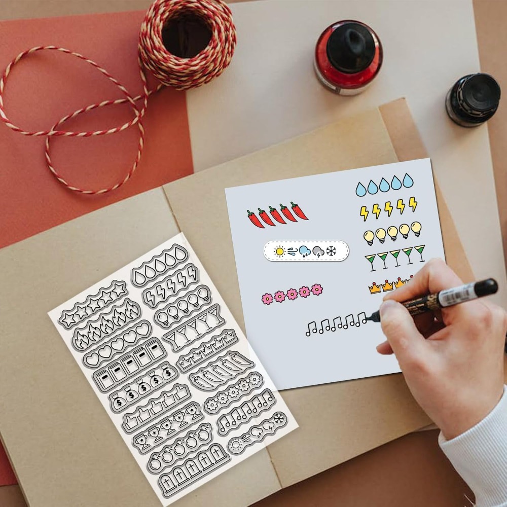 Star Ratings Clear Stamps for  - огляд і ціна Blank Sheet Music Notebook