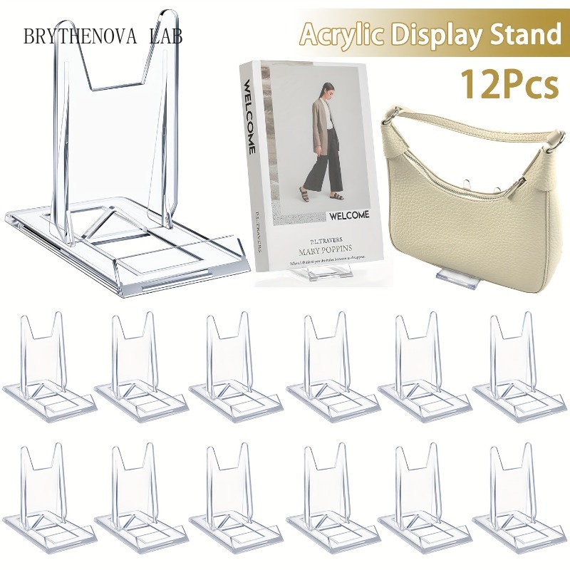 12pcs 5/ Clear Acrylic Display - огляд і ціна Clear Acrylic Book Stand Holder