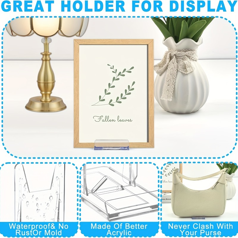 12pcs 5/ Clear Acrylic Display - огляд і ціна Clear Acrylic Book Stand Holder