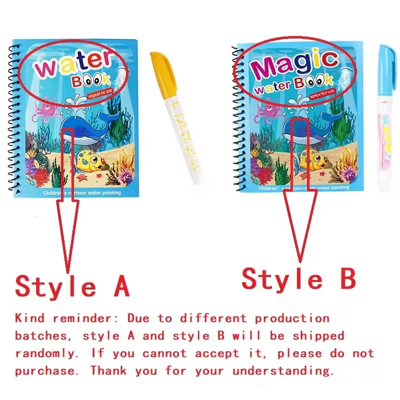 1 Book+1 Pen Reusable Magic Co - огляд і ціна Reusable Water Magic Coloring Book