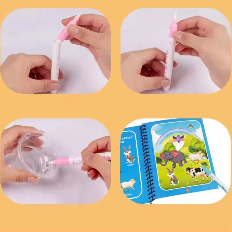 1 Book+1 Pen Reusable Magic Co - огляд і ціна Reusable Water Magic Coloring Book