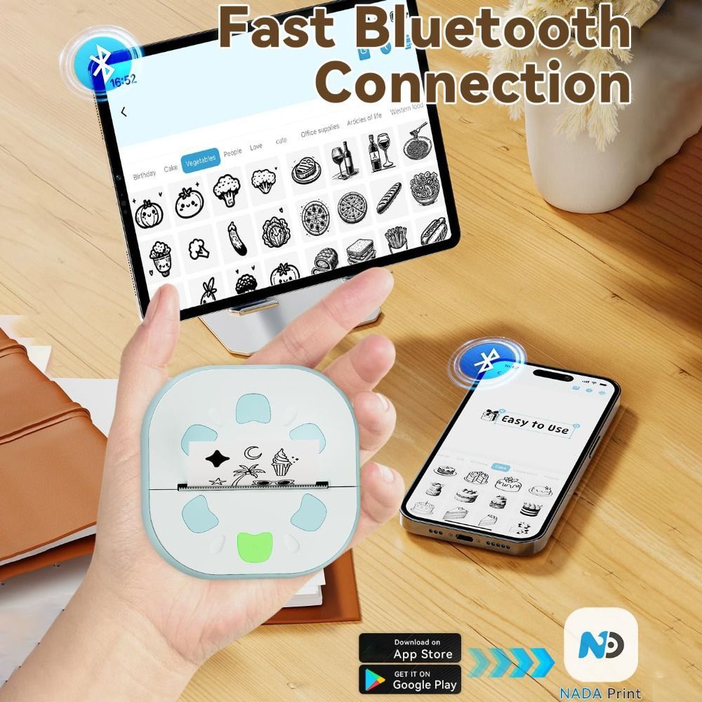 Mini Sticker Printer Inkless P - огляд і ціна Mini Pocket Thermal Printer Paper Roll